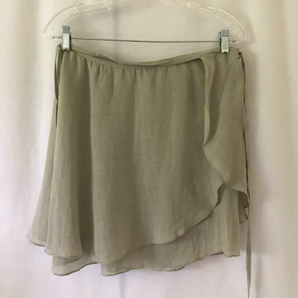 Emporio Armani Linen-Blend Wrap Mini Skirt